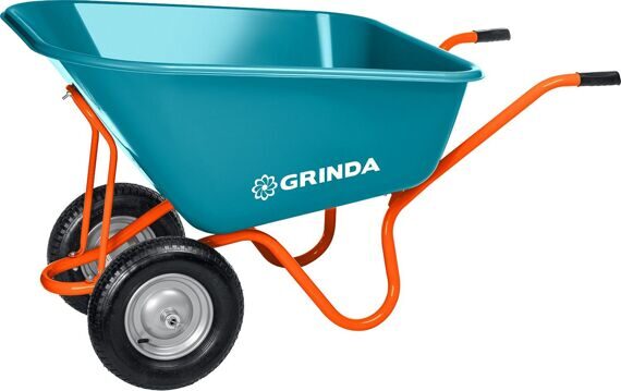 GRINDA GP-1, кузов увеличенного объема 260 л, г/п 120 кг, ударопрочный пластик, тачка садовая PROLine (422401)