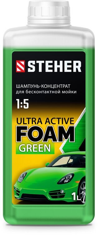 STEHER ULTRA ACTIVE FOAM, 1 л, концентрированный шампунь для минимоек универсальный (76051-1)